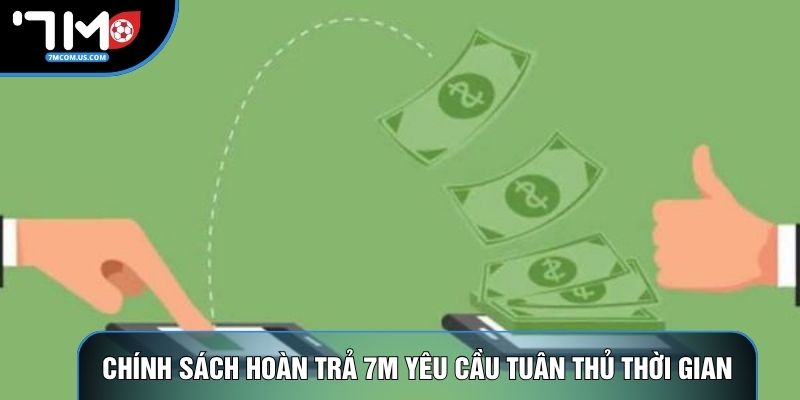 Chính sách hoàn trả 7M yêu cầu tuân thủ thời gian Chính sách hoàn trả 7M yêu cầu tuân thủ thời gian